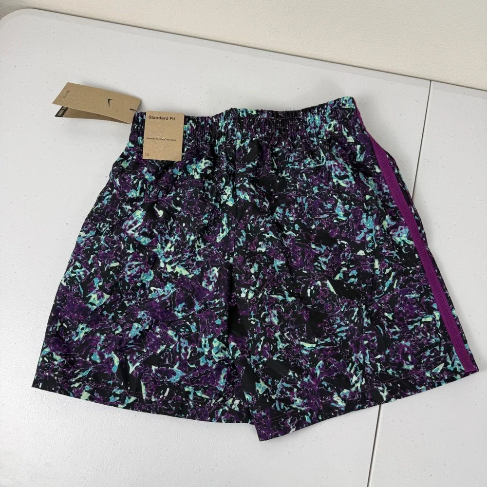 Nike Shorts Kids Small Purple Black Blue Dri-Fit Training‎ FV0275-503 Boys NEW